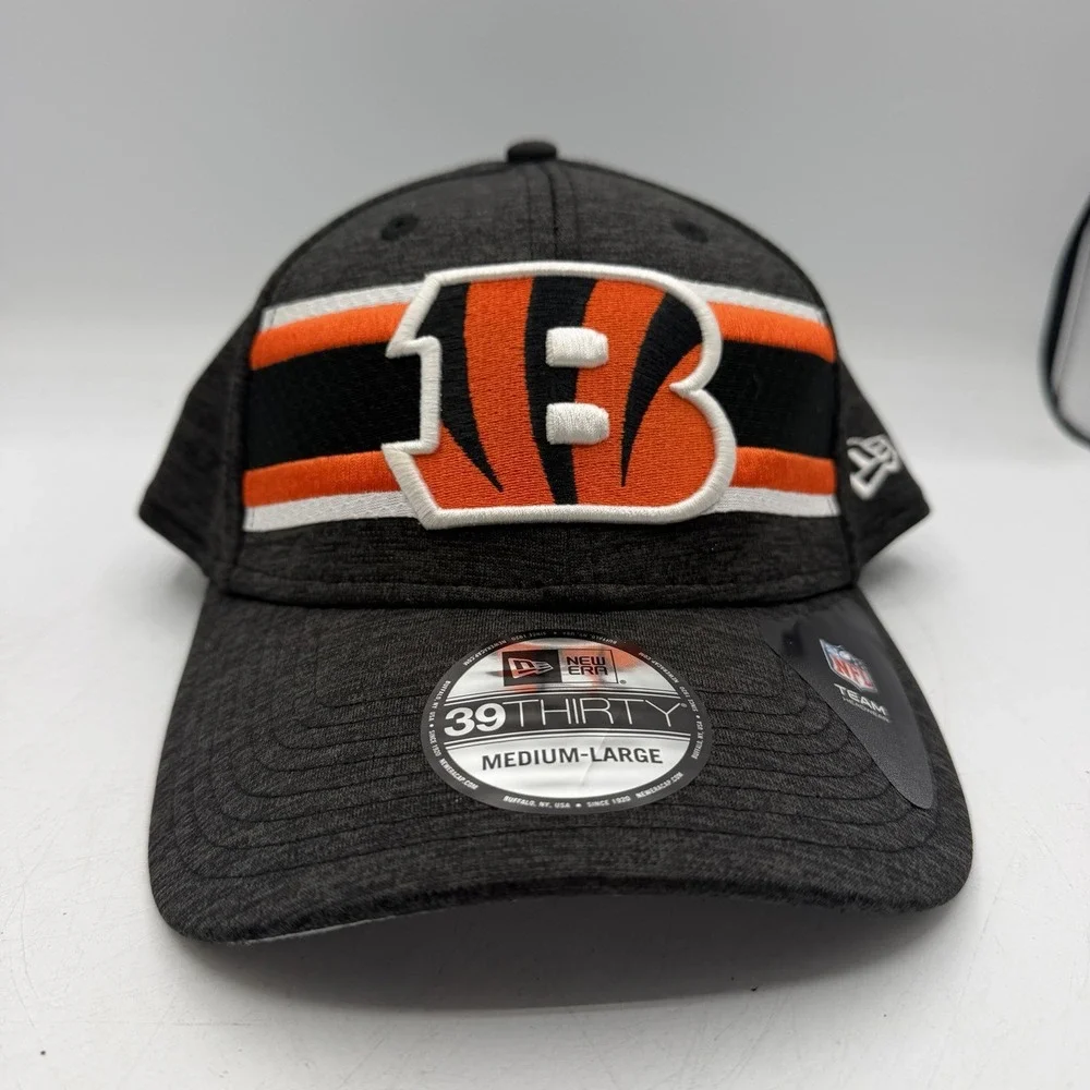 New Era 39Thirty Cincinnati Bengals Hat Cap Sz M/L Stretch Flex Fit NFL Football